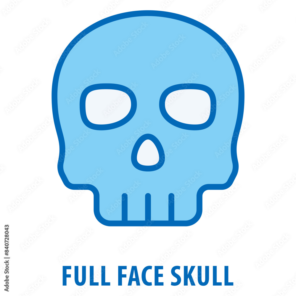 Wall mural full face skull without lower jaw Icon simple and easy to edit for your design elements - Wall murals