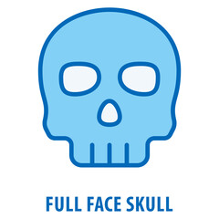 Fototapeta premium full face skull without lower jaw Icon simple and easy to edit for your design elements