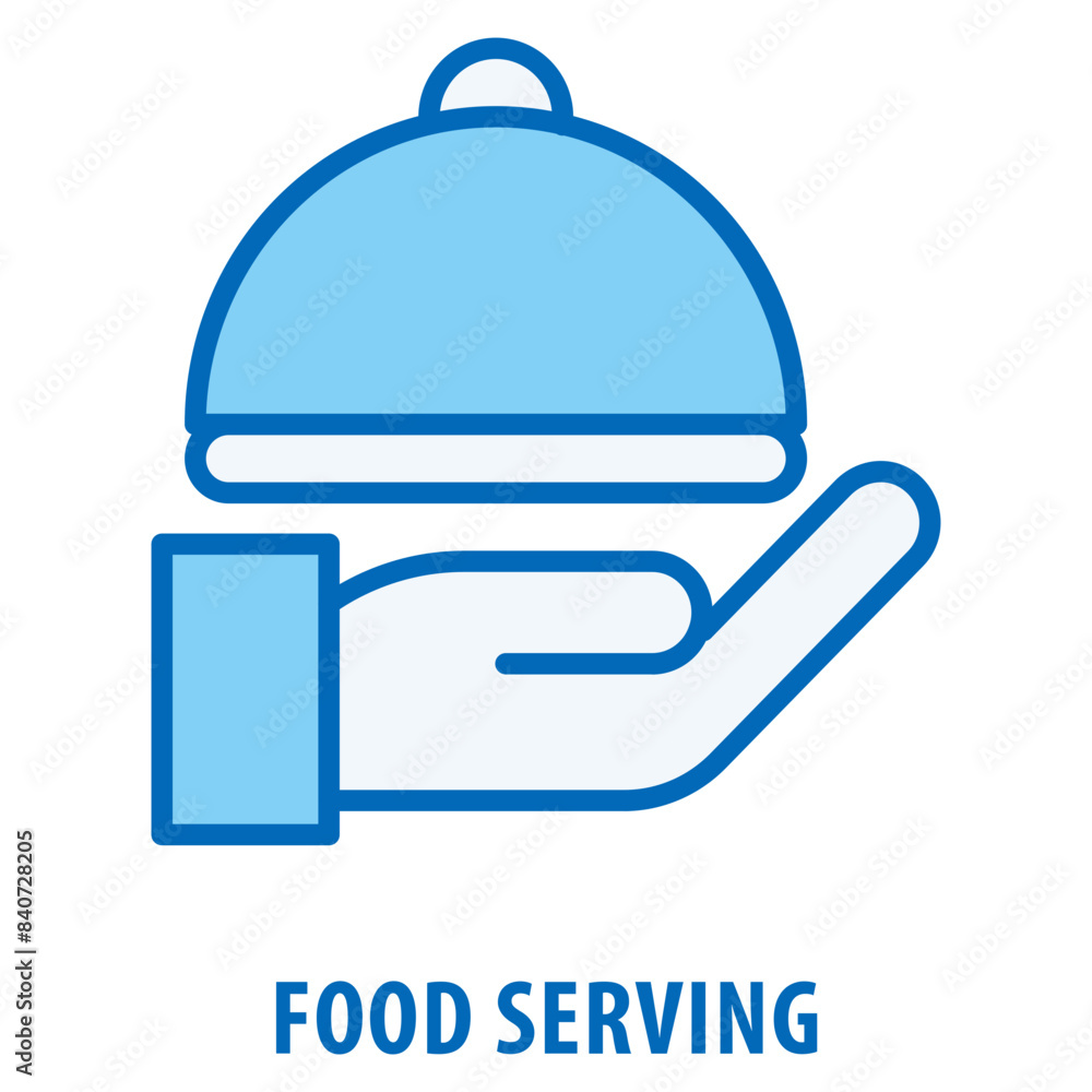 Poster food serving icon simple and easy to edit for your design elements