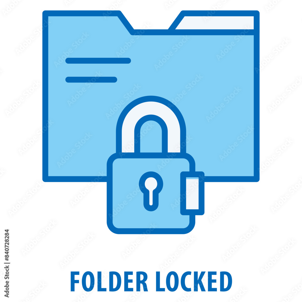 Poster folder locked icon simple and easy to edit for your design elements