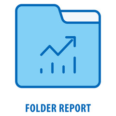 Folder report Icon simple and easy to edit for your design elements