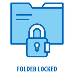 Folder Locked Icon simple and easy to edit for your design elements