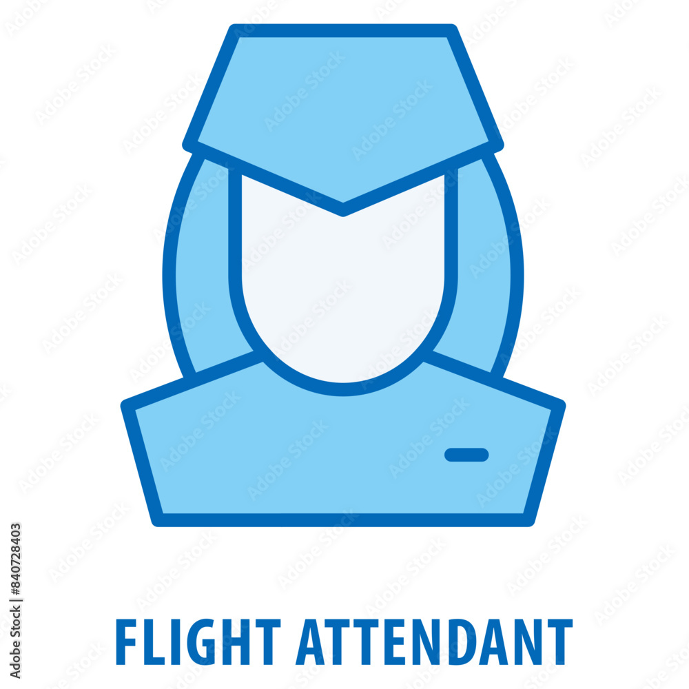Aufkleber flight attendant icon simple and easy to edit for your design elements