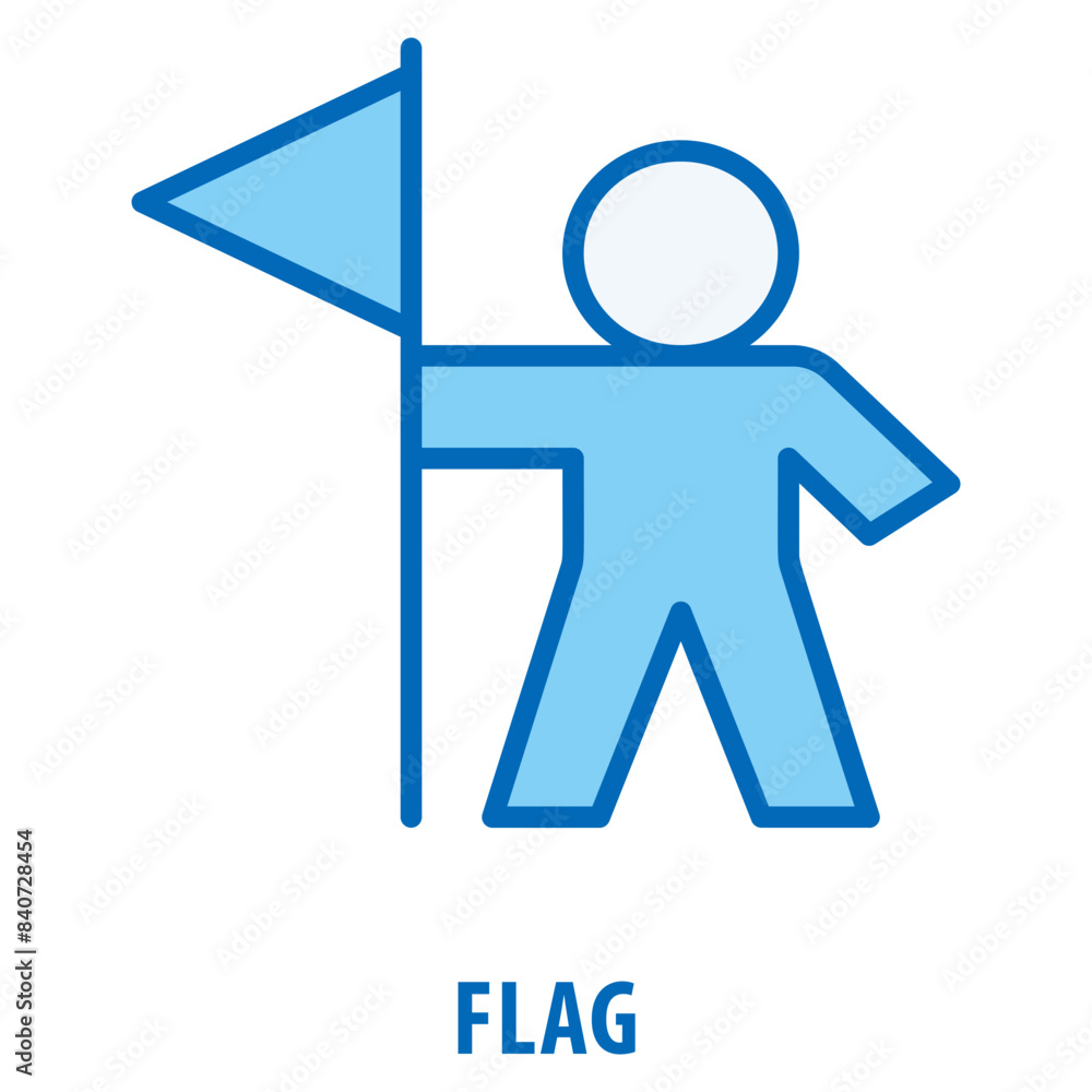 Poster flag icon simple and easy to edit for your design elements