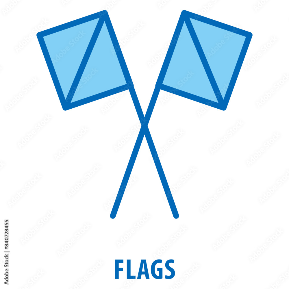 Poster flags icon simple and easy to edit for your design elements