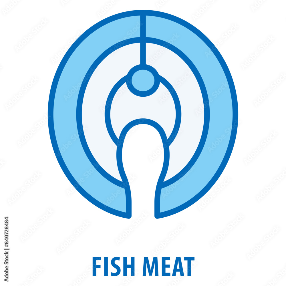 Poster fish meat icon simple and easy to edit for your design elements