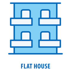 Flat house Icon simple and easy to edit for your design elements