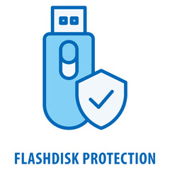 Fototapeta premium Flashdisk Protection Icon simple and easy to edit for your design elements