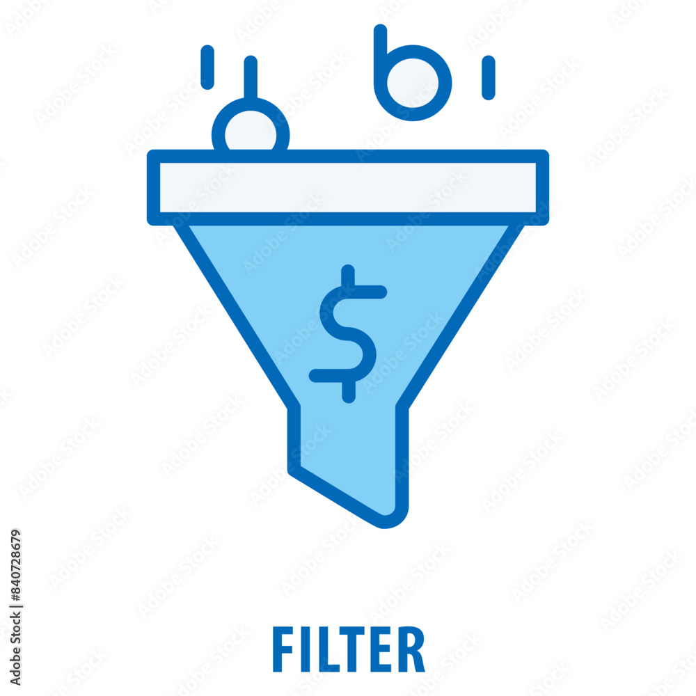 Poster filter icon simple and easy to edit for your design elements
