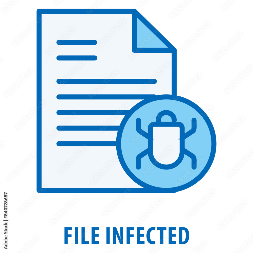 Poster file infected icon simple and easy to edit for your design elements
