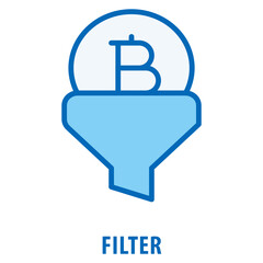 Filter Icon simple and easy to edit for your design elements