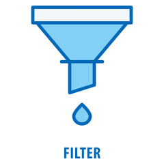 Filter Icon simple and easy to edit for your design elements
