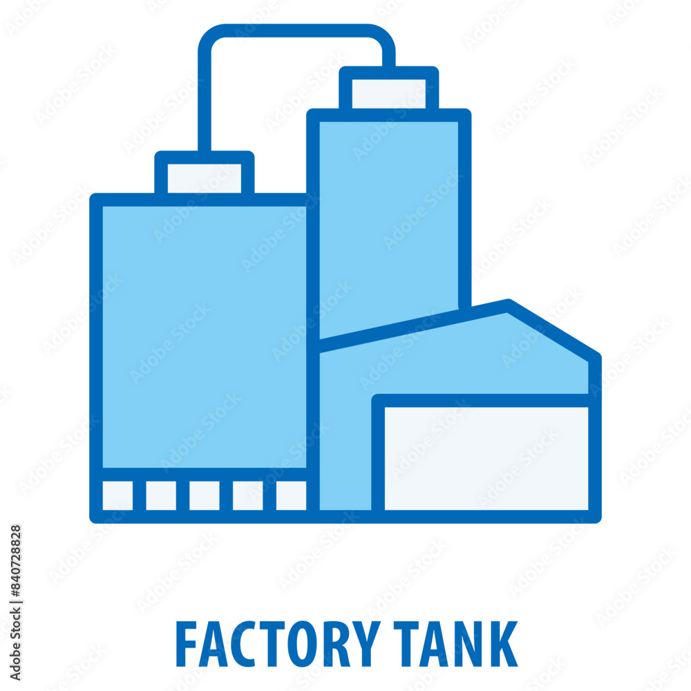 Poster factory tank icon simple and easy to edit for your design elements