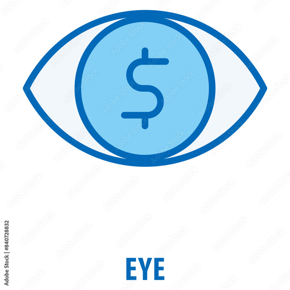 Poster eye icon simple and easy to edit for your design elements