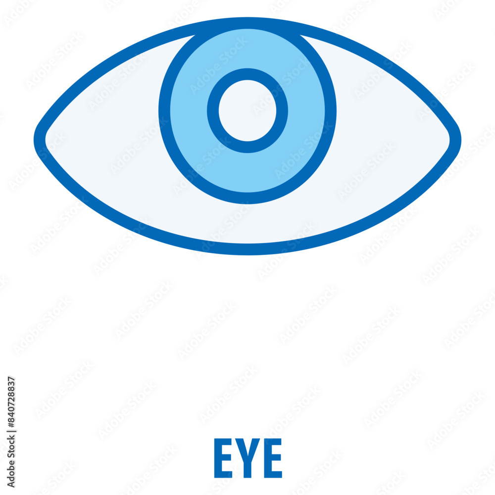 Poster eye icon simple and easy to edit for your design elements