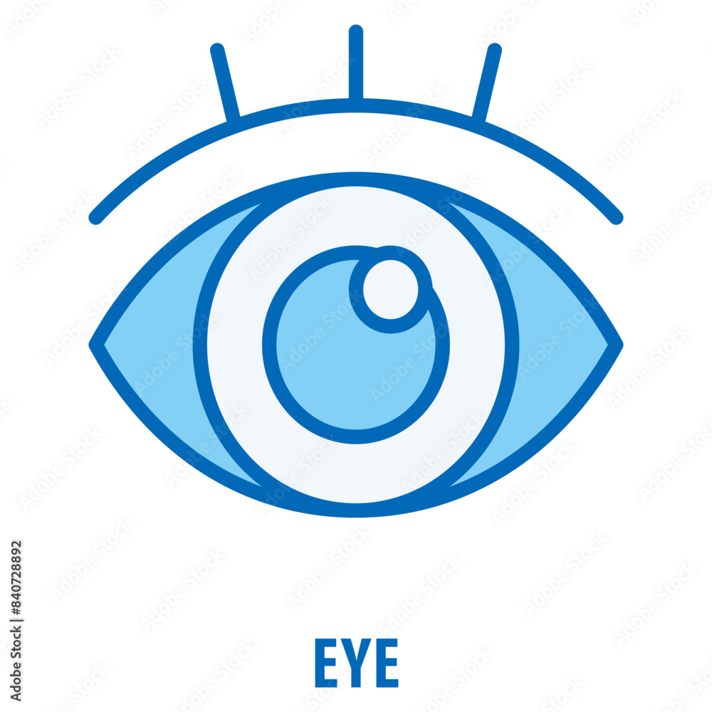 Poster eye icon simple and easy to edit for your design elements