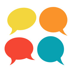 Colorful Speech Bubbles Communication Concept. Vibrant dialogue and social interaction