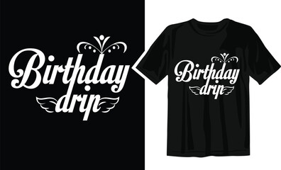 Happy Birthday cool t-shirt design featuring message 