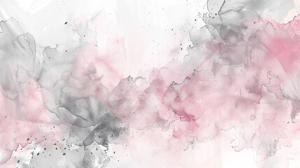 Obraz premium Subtle abstract watercolor wash in light pink and gray on a white background, isolated with soft gradients 