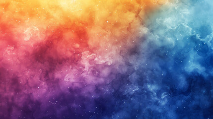 Vibrant watercolor space with gradients of indigo and amber, twinkling stars, abstract nebula forms, isolated on a gradient background, ample space for text 