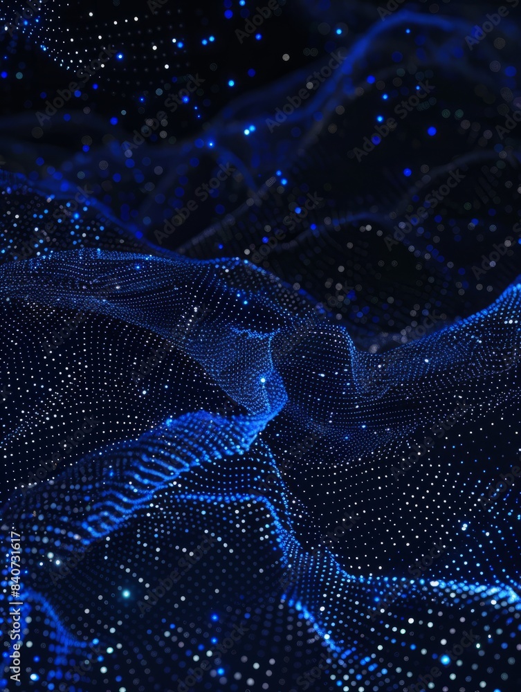 Poster abstract dark blue background. network connection structure. grid. hyper realistic