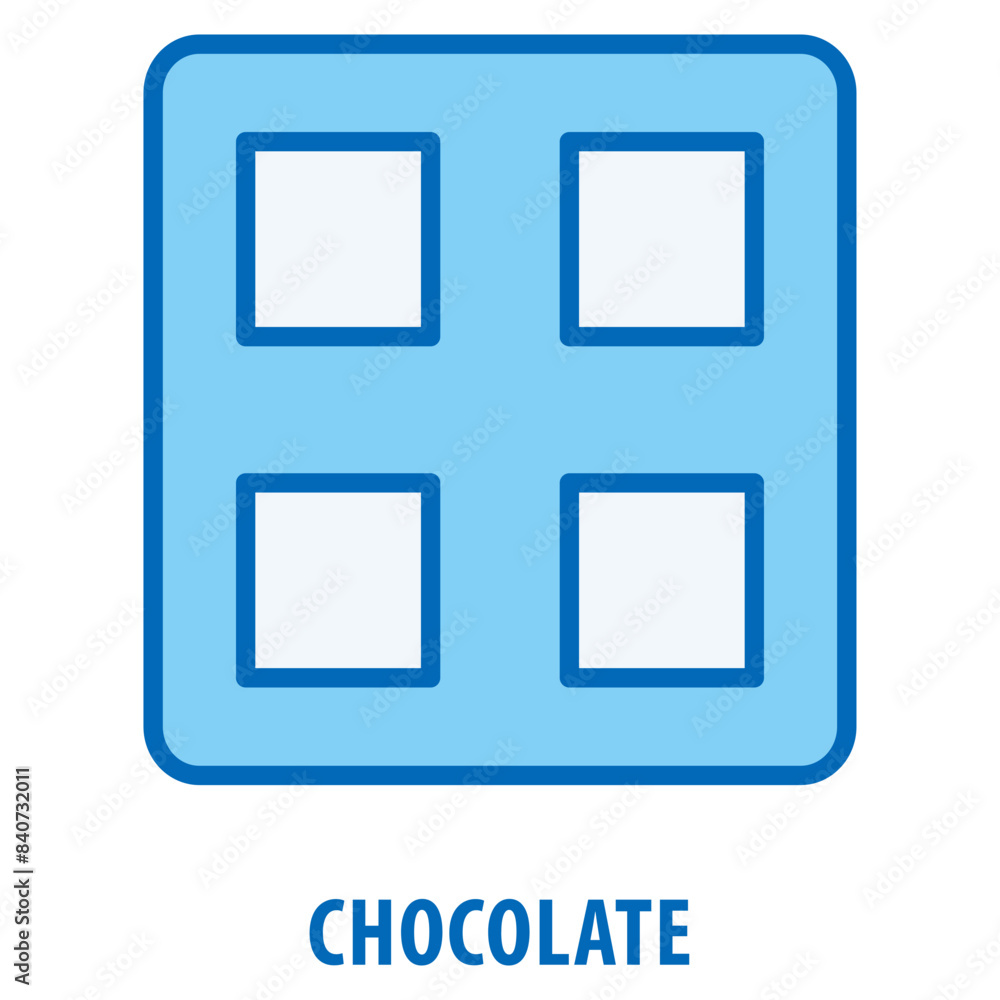 Poster chocolate icon simple and easy to edit for your design elements