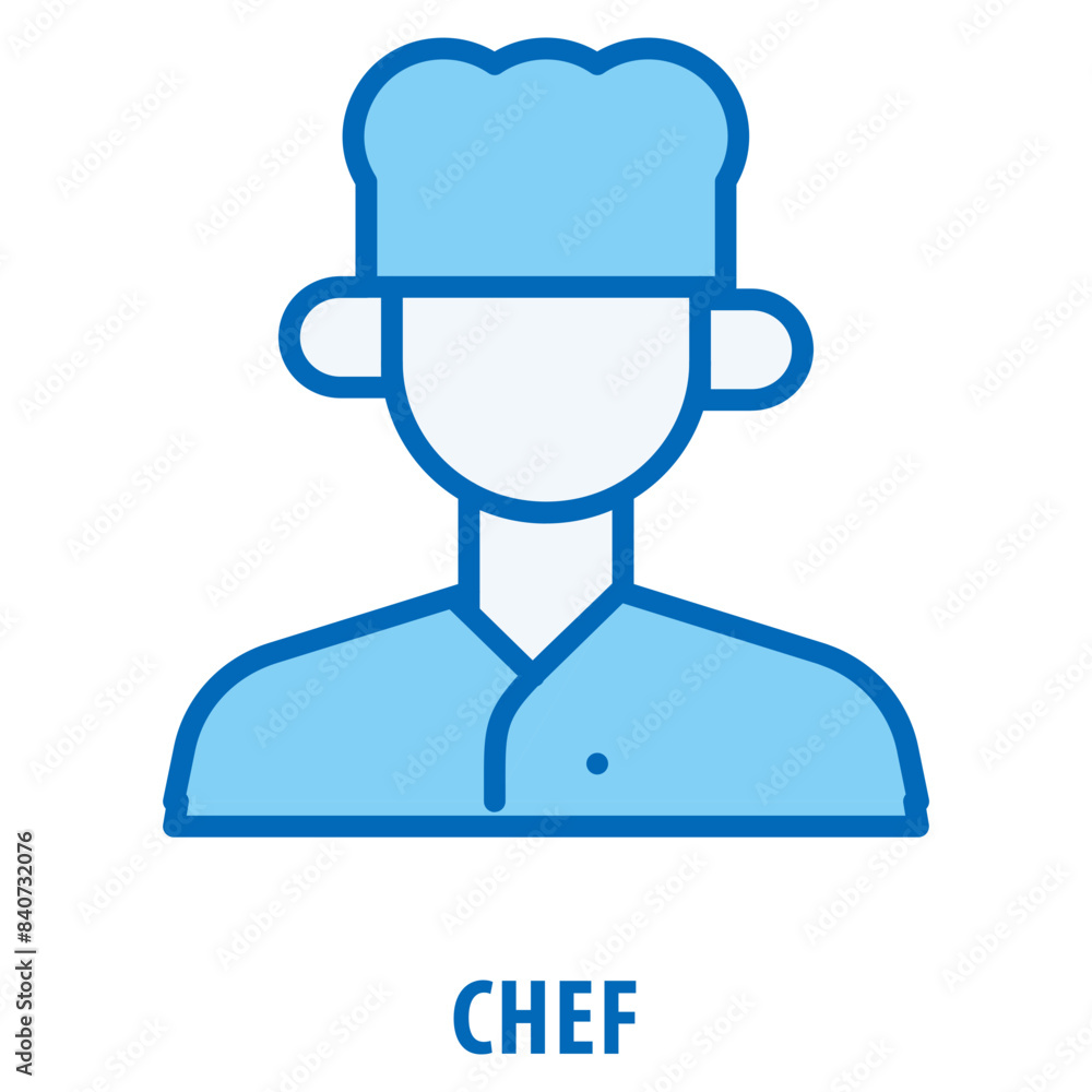 Poster chef icon simple and easy to edit for your design elements