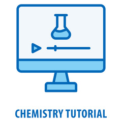 Chemistry tutorial Icon simple and easy to edit for your design elements