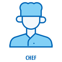 Chef Icon simple and easy to edit for your design elements