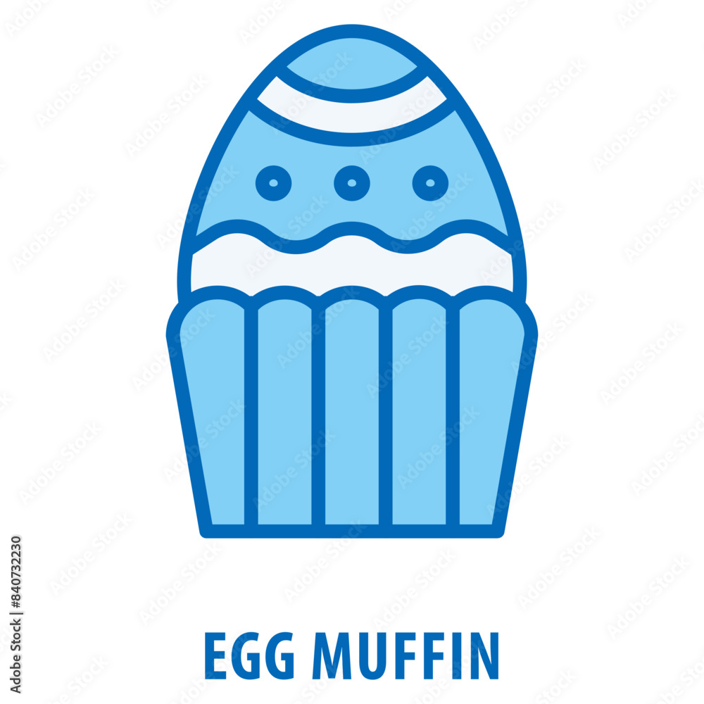Poster egg muffin icon simple and easy to edit for your design elements