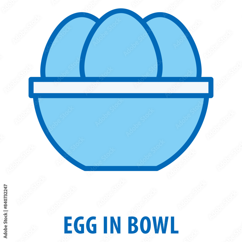 Poster egg in bowl icon simple and easy to edit for your design elements