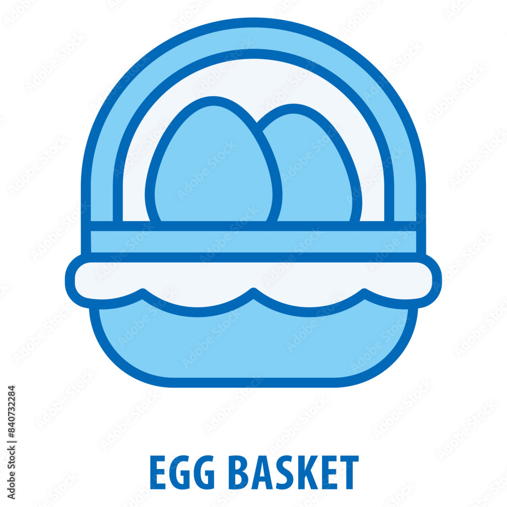 Poster egg basket icon simple and easy to edit for your design elements