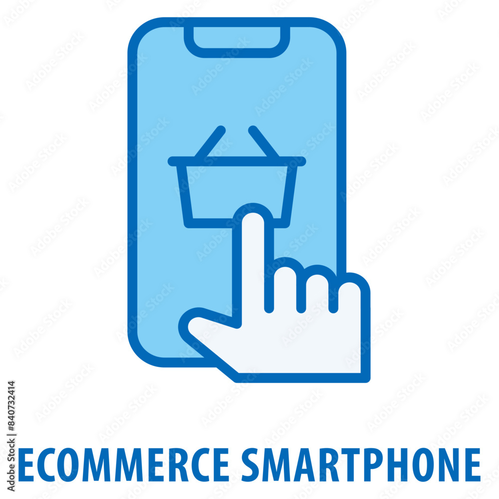 Poster ecommerce smartphone icon simple and easy to edit for your design elements
