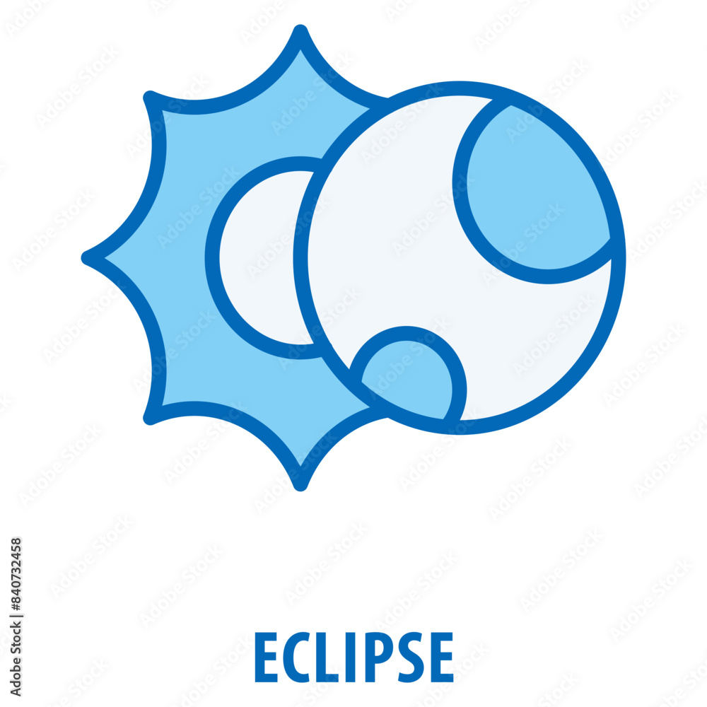 Poster eclipse Icon simple and easy to edit for your design elements