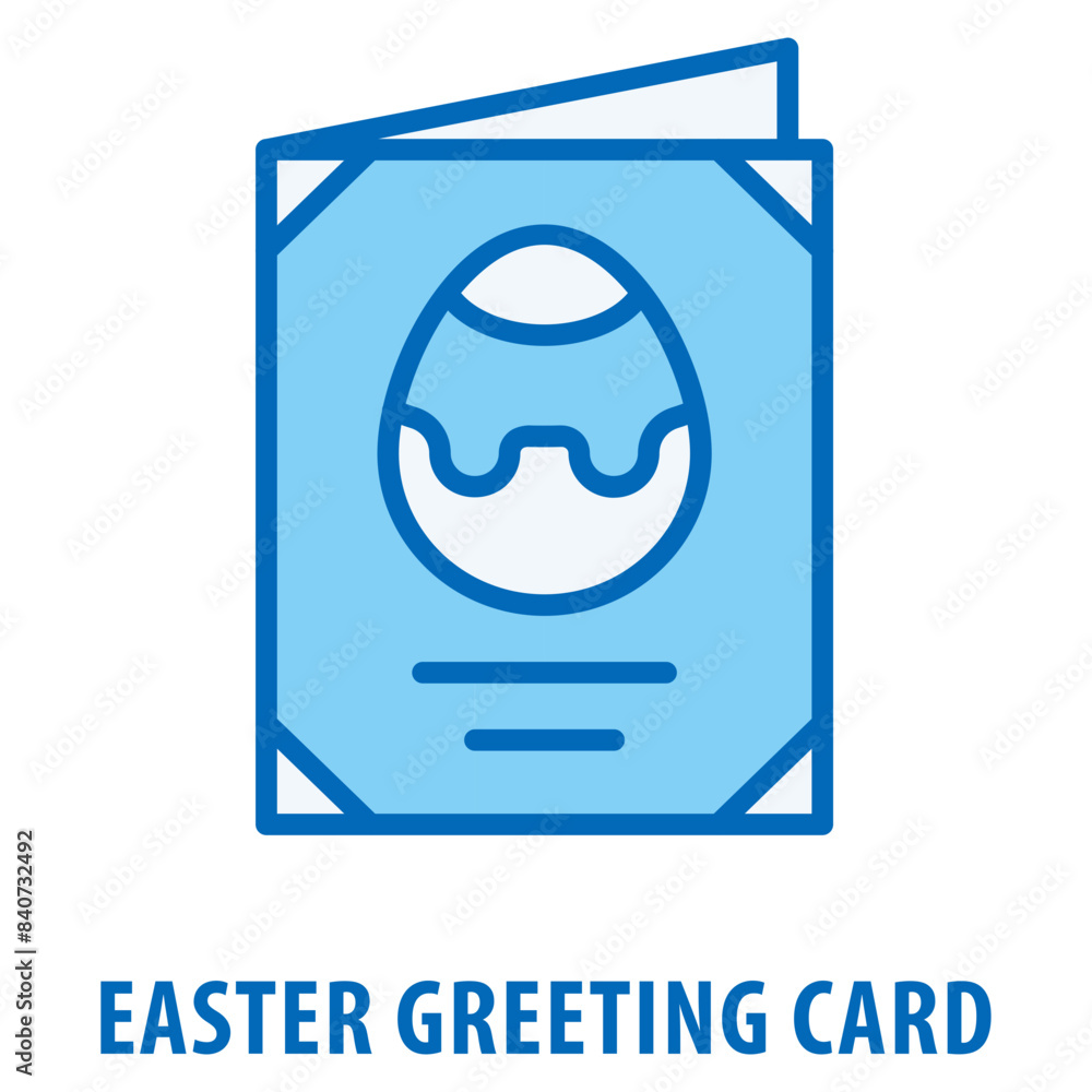 Aufkleber easter greeting card icon simple and easy to edit for your design elements