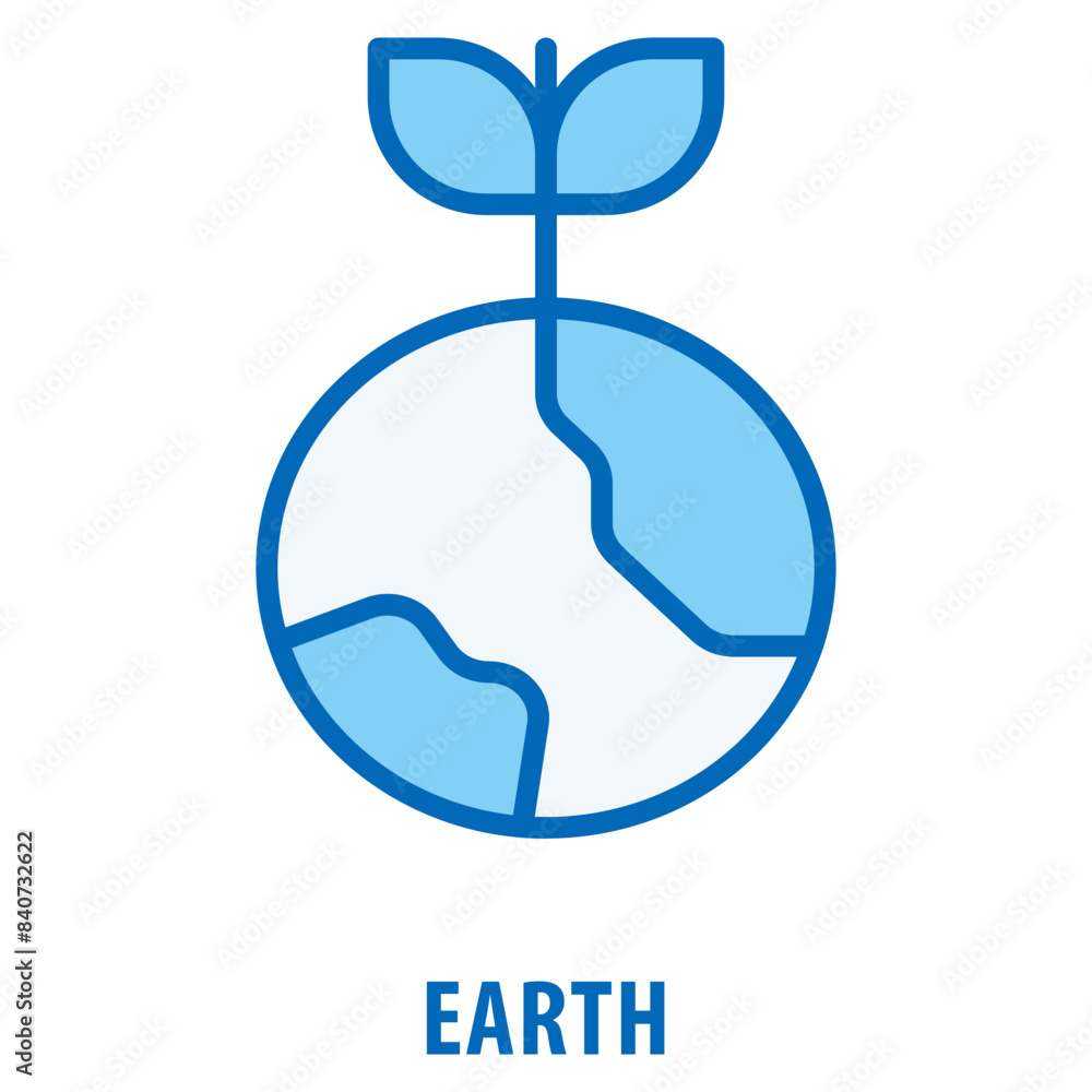 Poster earth icon simple and easy to edit for your design elements