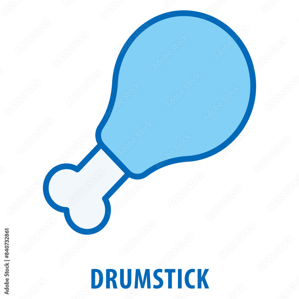 Poster drumstick icon simple and easy to edit for your design elements