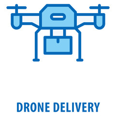 Drone Delivery Icon simple and easy to edit for your design elements
