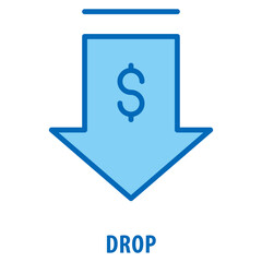 Drop Icon simple and easy to edit for your design elements