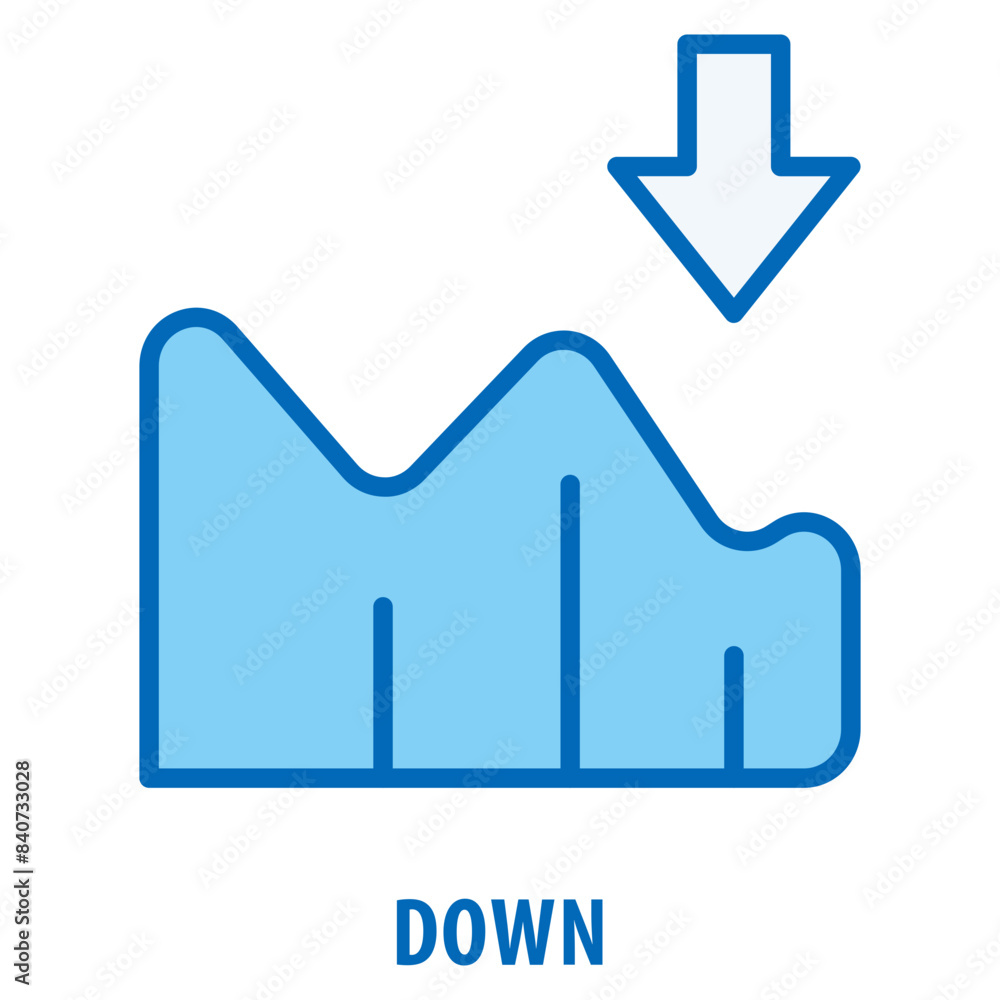 Poster down icon simple and easy to edit for your design elements