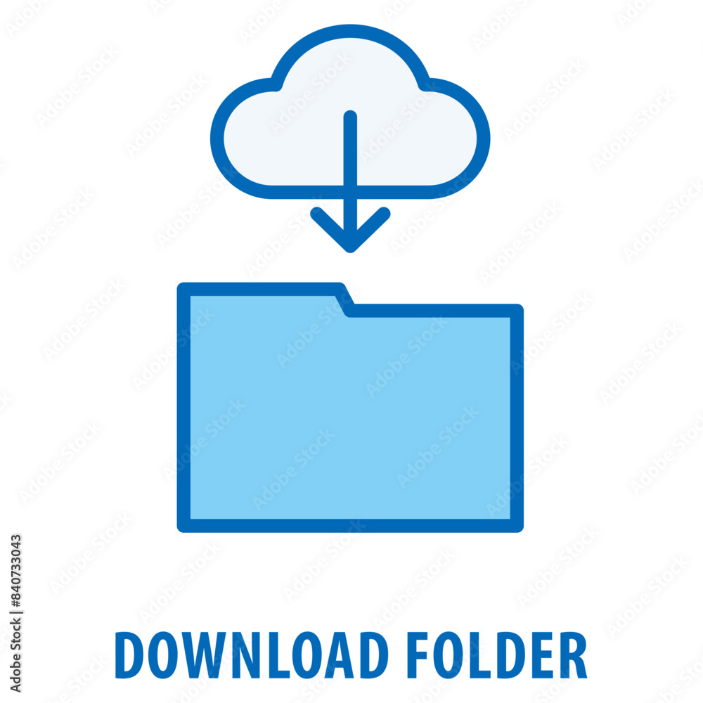 Poster download folder icon simple and easy to edit for your design elements