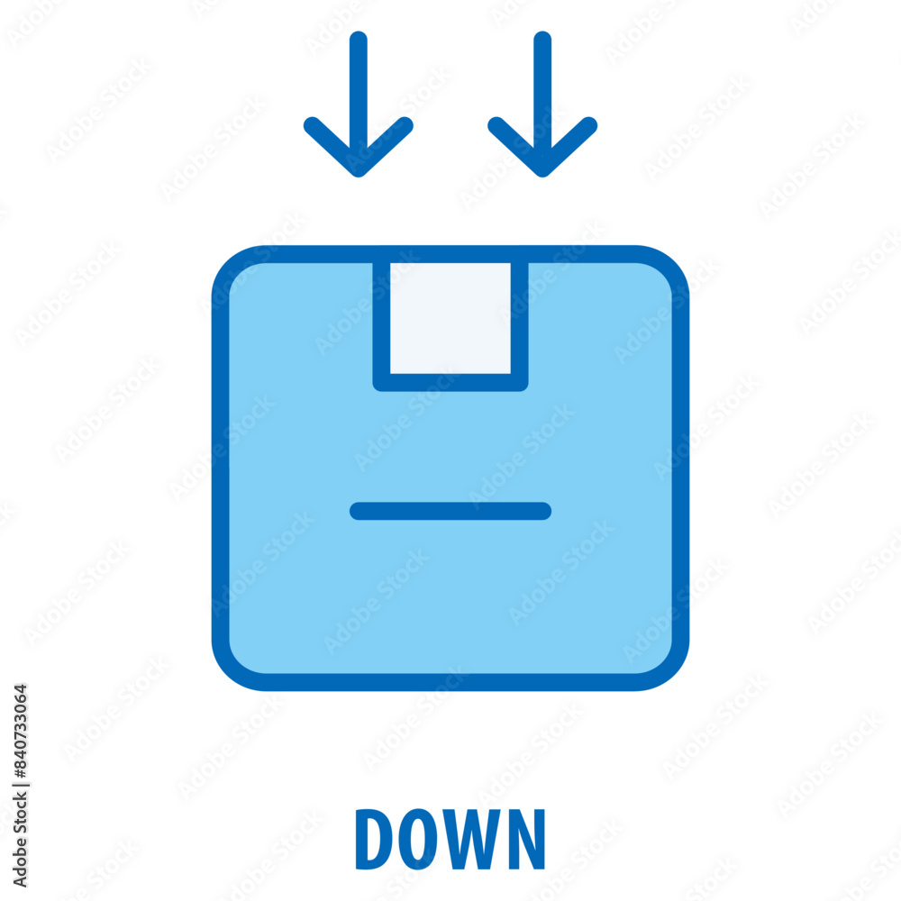 Poster down icon simple and easy to edit for your design elements