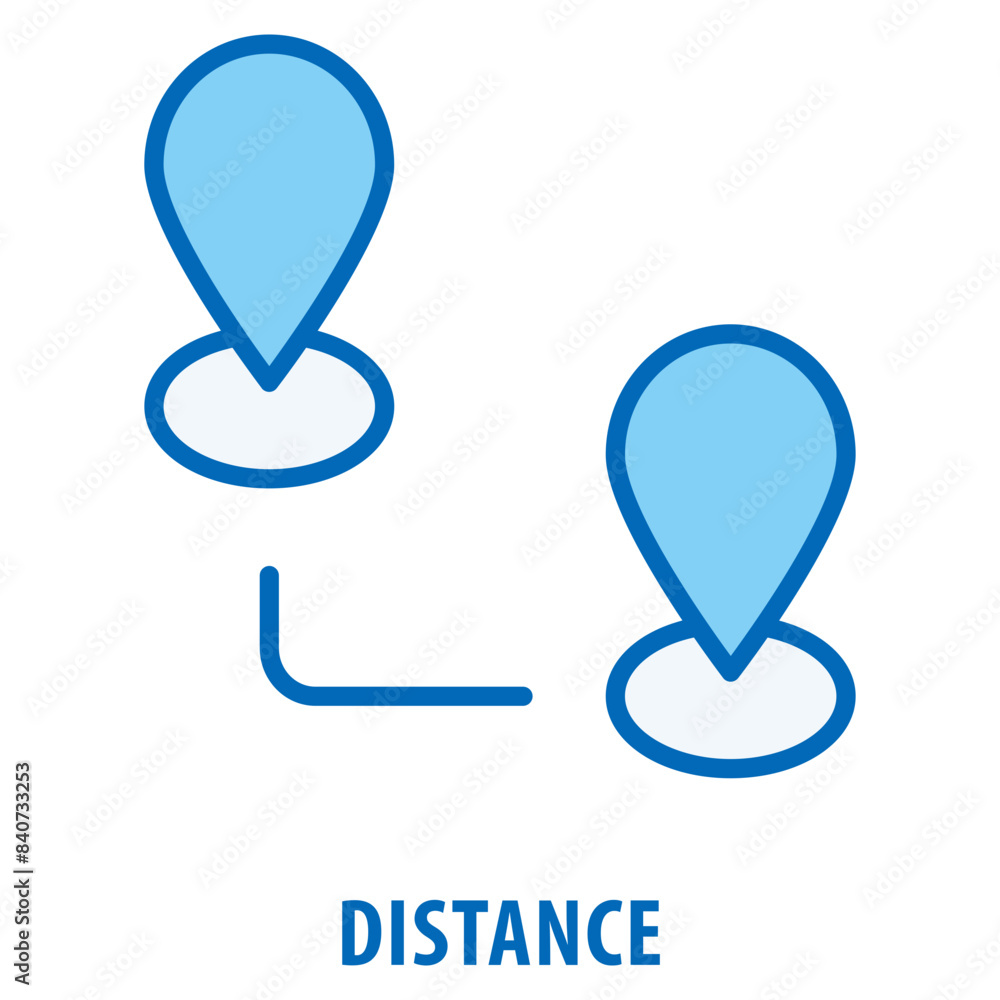 Poster distance icon simple and easy to edit for your design elements