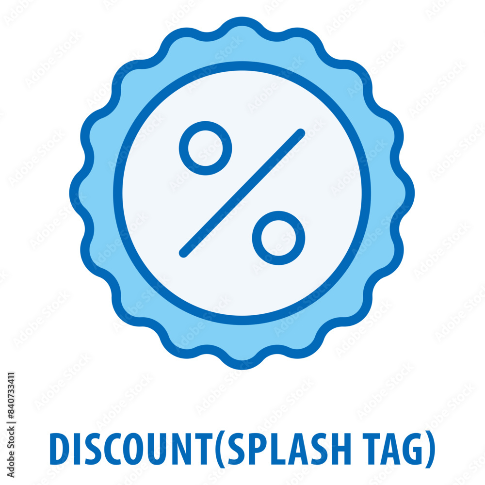 Poster discountsplash tag icon simple and easy to edit for your design elements