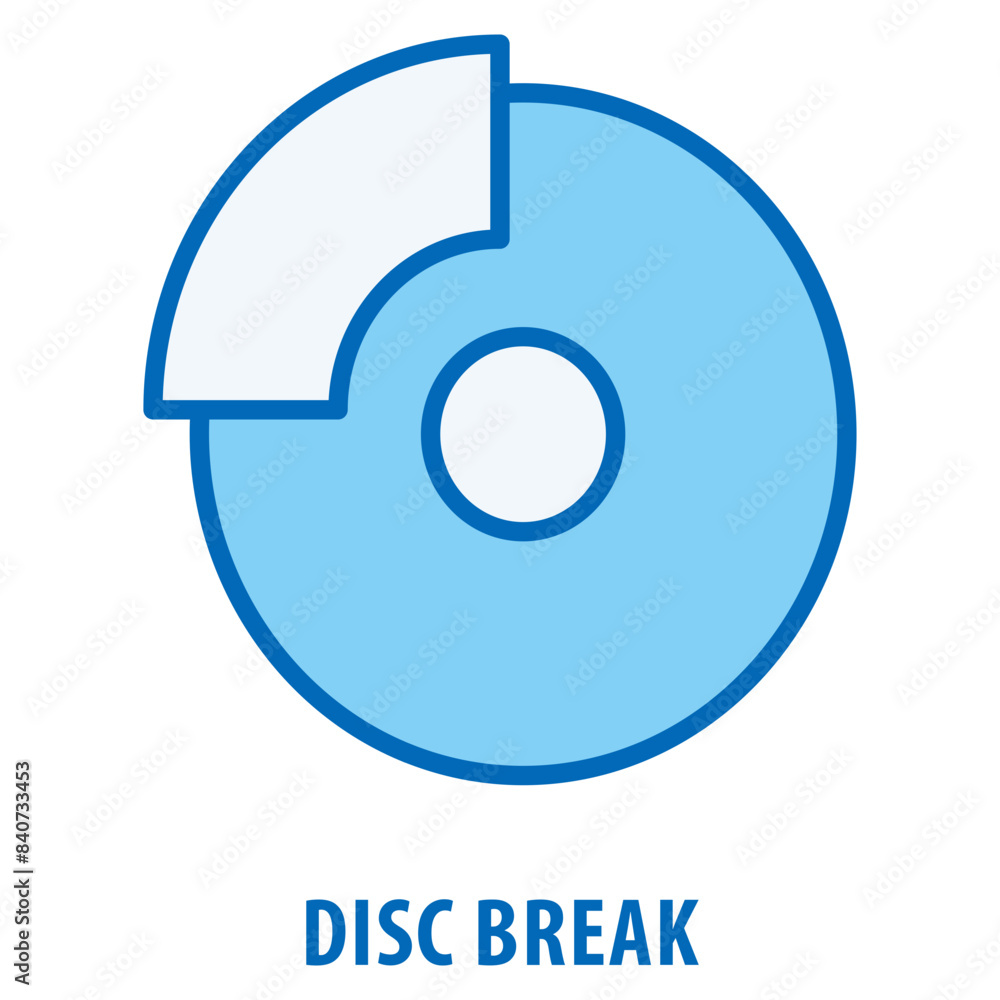 Poster disc break icon simple and easy to edit for your design elements