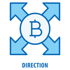 Direction Icon simple and easy to edit for your design elements