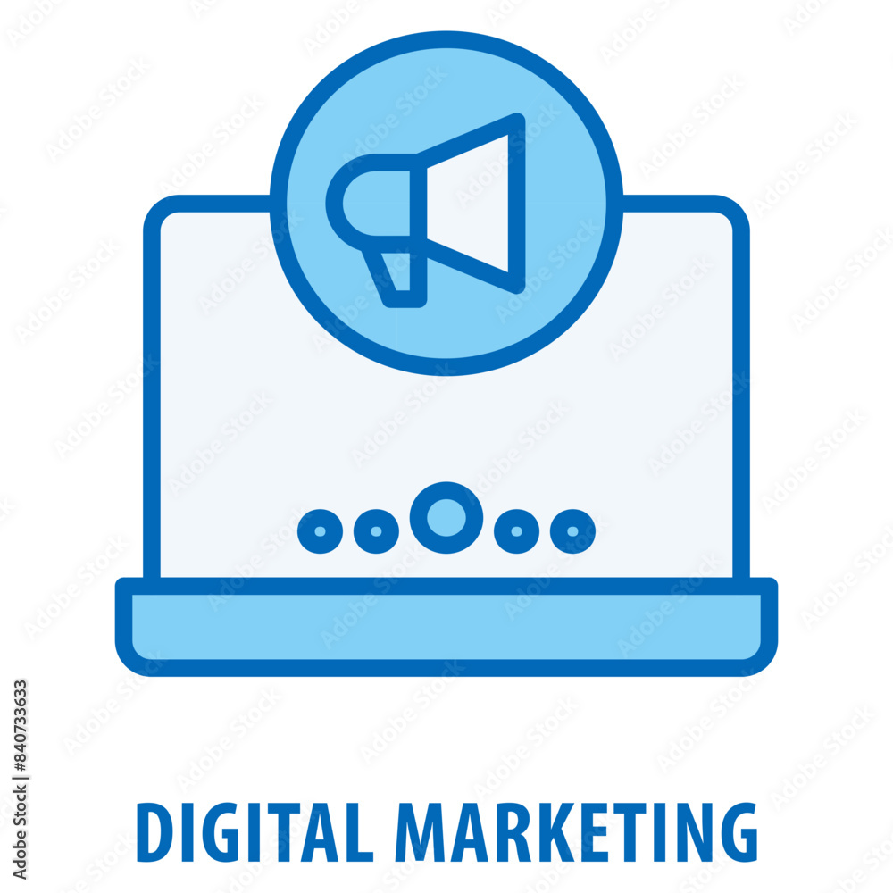 Poster digital marketing icon simple and easy to edit for your design elements