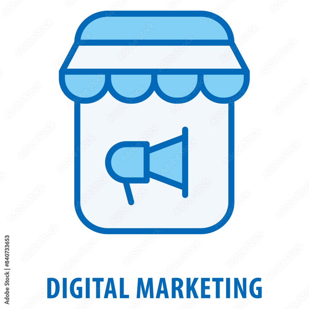 Poster digital marketing icon simple and easy to edit for your design elements