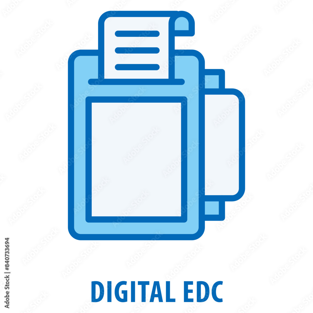Poster digital edc icon simple and easy to edit for your design elements
