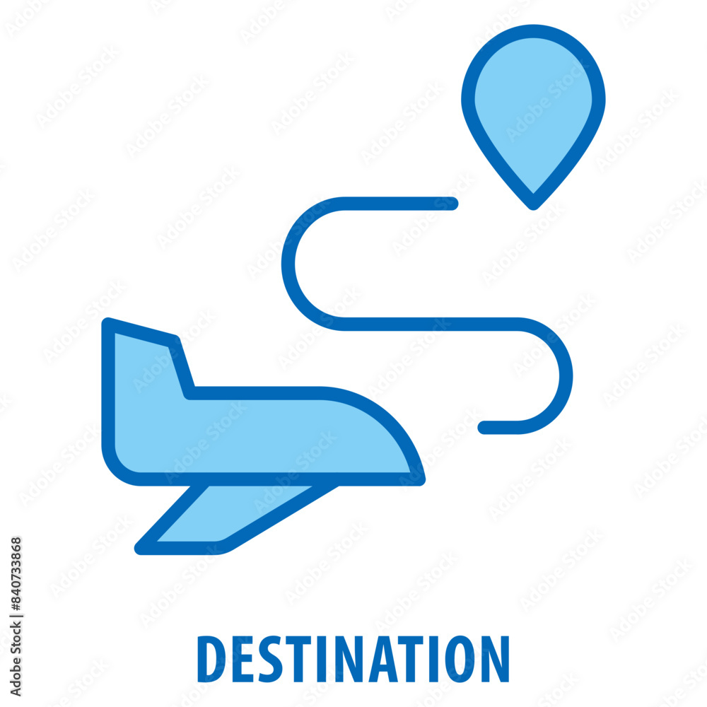 Poster destination icon simple and easy to edit for your design elements